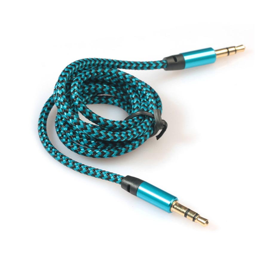 Cablu auxiliar 3.5mm la 3.5mm din material textil