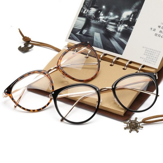 Ochelari lentile transparente model Slim cu aspect vintage