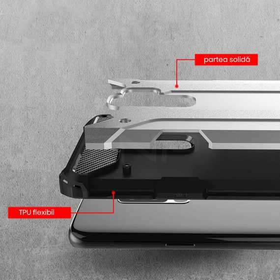 Husa armura Xiaomi Mi A1 cu protectie mare la soc din doua piese aurie