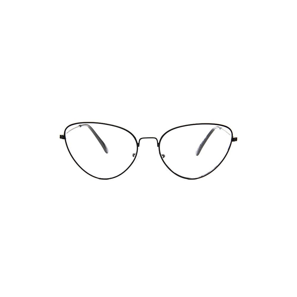 Ochelari lentile transparente metalici aspect vintage ochi de pisica